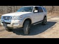 2008 ford explorer  on 3" lift and 35" inch tires 18" wheels "walk around" 4.6l v8