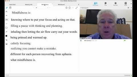 Bil Connors discusses: Mindfulness in Aphasia Recovery and Treatment