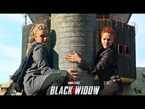 Black Widow | Rooftop Chase Fight Scene