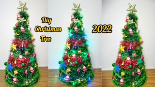 طريقة عمل شجرة الكريسماس بأقل تكلفة/ Diy chirstmas tree 2022