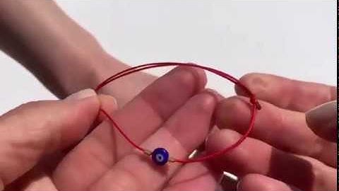 Tutorial- How to put on Naz Collection Evil Eye Red String Bracelet on the wrist