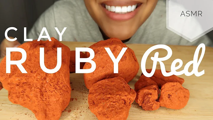 ASMR RUBY RED CLAY | Crunchy | NO TALKING