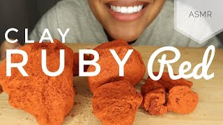 ASMR RUBY RED CLAY | Crunchy | NO TALKING