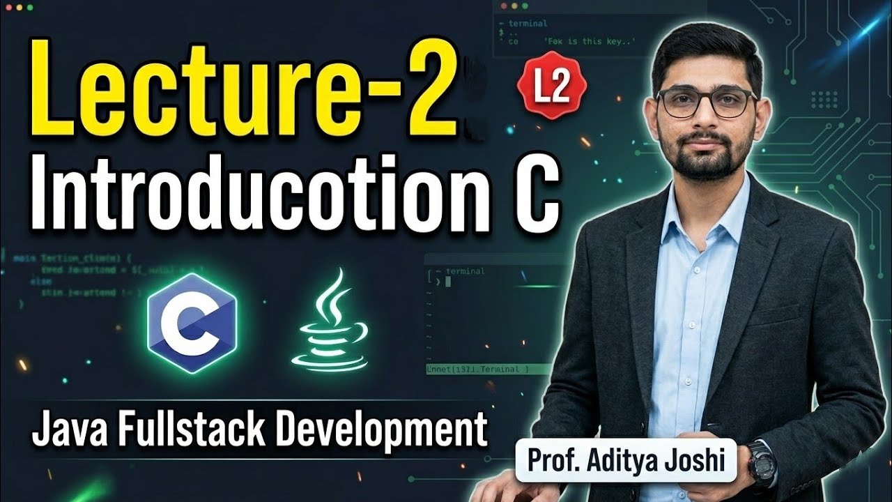 Lecture2:Introduction To C - Java Fullstack Development - YouTube