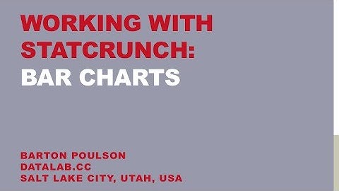 Working with StatCrunch: Bar Charts