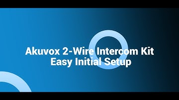 Akuvox 2 Wire Intercom Kit Easy Initial Setup
