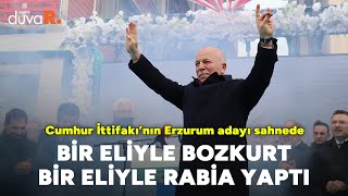 AK Parti Erzurum BB adayı Sekmen'den bozkurt ve rabia işareti bir arada