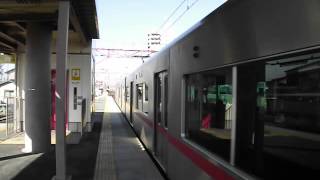 名鉄3300系3302F 矢作橋駅発車