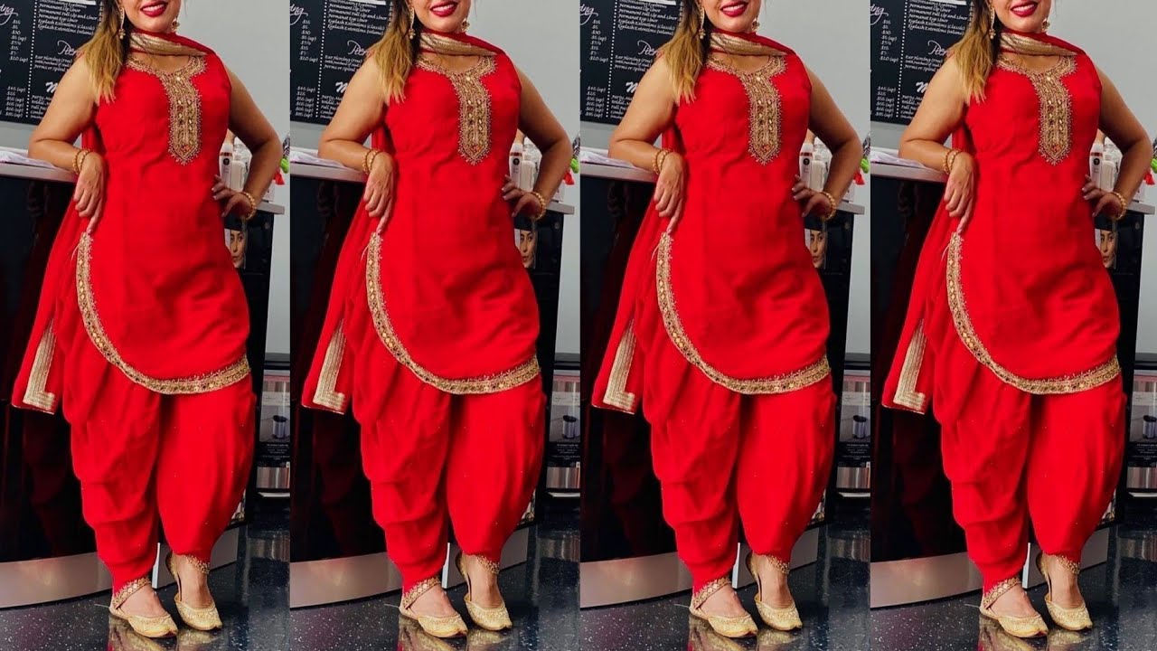 Red golden rich combination decent designer salwar suit - New India Fashion