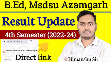 B.Ed 4th Semester Result out | Msdsu | The Perfect Study