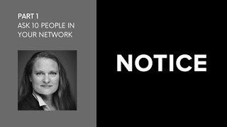 Part 1 – Ask 10 People In Your Network