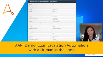 AARI Web Demo: Using AARI to Escalate a Loan Application