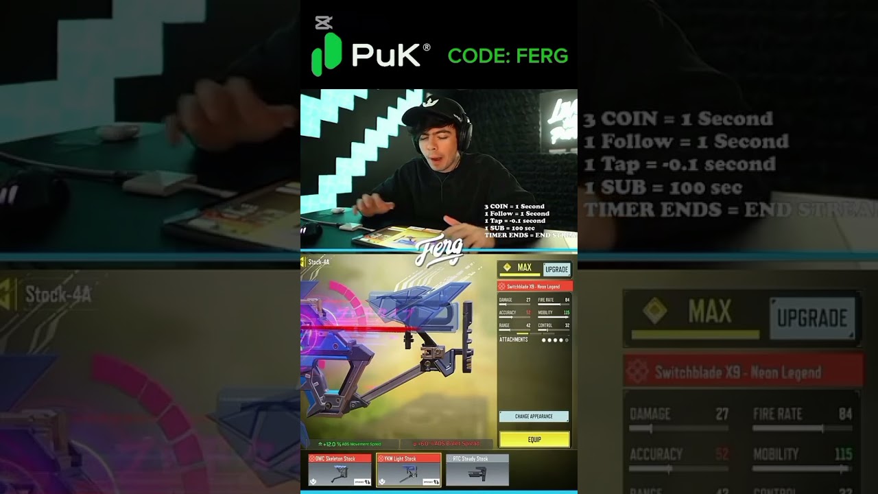 Ferg Switchblade X9 -Neon Legend Loadout 