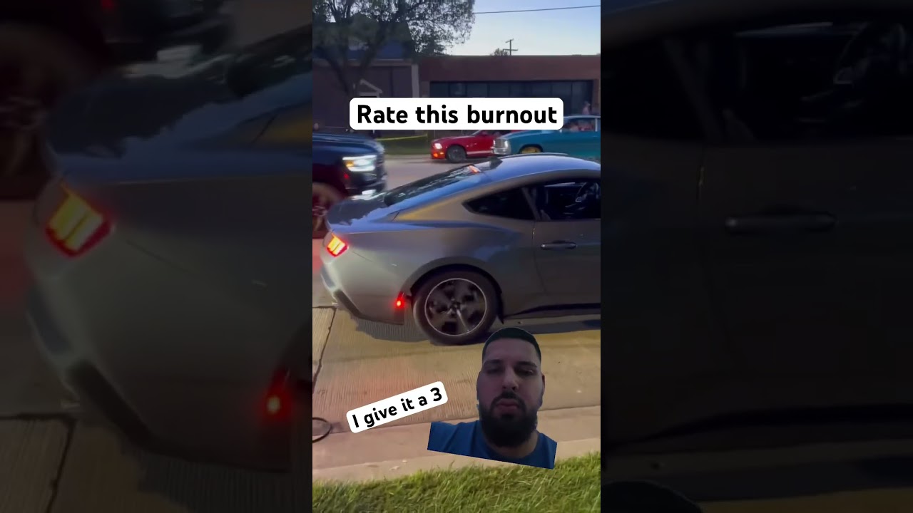 New Mustang 2024 GT Does Burnout