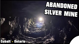 Descending Into An Abandoned Ore Chute 100 Year Old Silver Mine Exploration. Cobalt Ontario, Canada