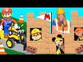 Assistant and Paw Patrol Rubble  Builds Super Mario a Box Fort Castle