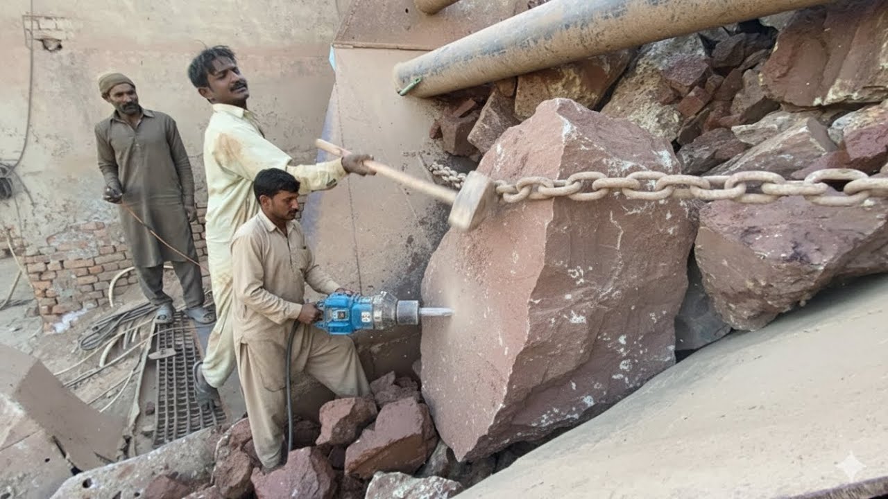 WORLD'S BIGGEST Rock Crusher DESTROYSGIANT Mountain Stone!