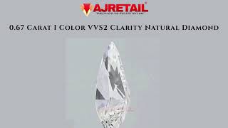 0.67 Carat I Color VVS2 Clarity Natural Diamond #ajretail  #naturaldiamond