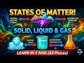 Solid, Liquid and Gas in 5 Min!| Melting , Freezing, Evaporation etc Class 9 & 10 Chemistry
