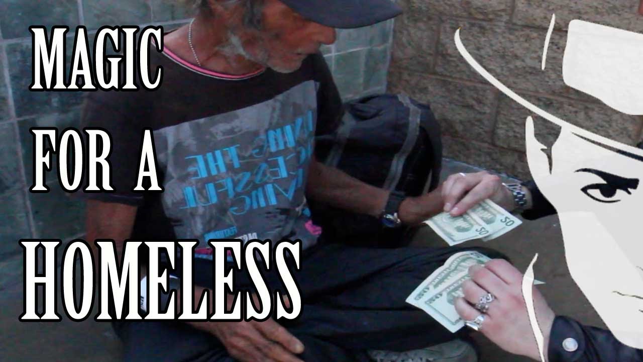 Money Magic Trick for a homeless 2💰 Julien Magic YouTube