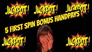5 FIRST SPIN BONUS JACKPOTS! Compilation