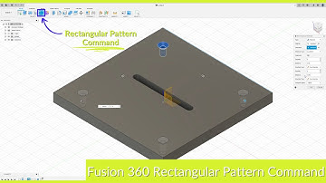 Rectangular Pattern Command - Fusion 360 Part Tutorial | Autodesk Fusion 360 IN DEPTH