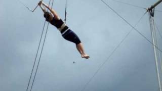 Steph's Straddle Whip Catch - Trapeze Experience Austin