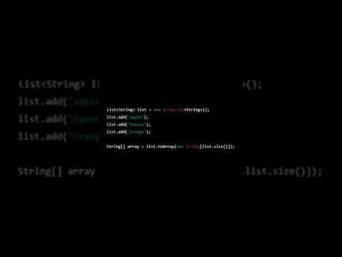 Vídeo: O que é o método toArray em Java?