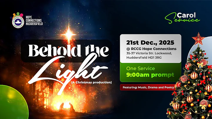 LIVE CHRISTMAS CAROL SERVICE || 21 DECEMBER 2025