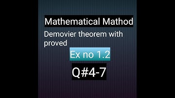 Q no 4-7 ex no 1.2 Bsc and bs hons mathematical methods math city Mathcity