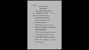 fundamentals of agriculture extension education .bsc ag. 1st sem mgkvp bhairavnath campus