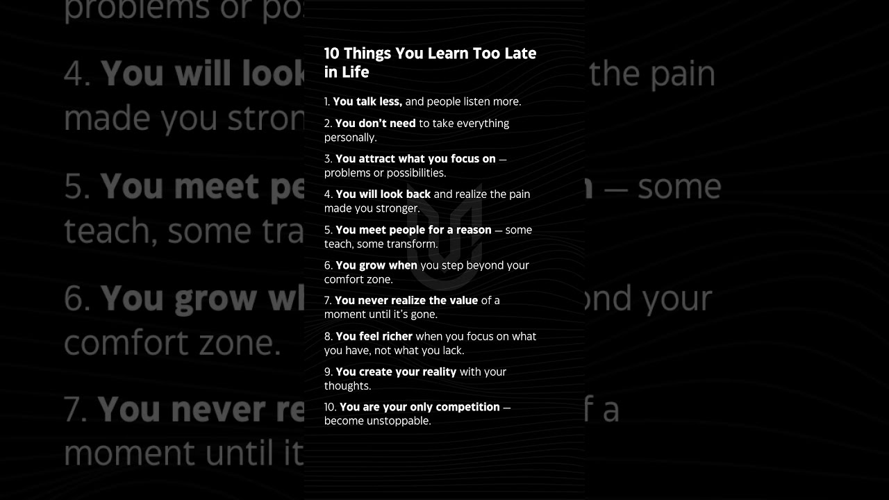 10 Harsh Truths You Learn Too Late Life Lessons That Change Everything