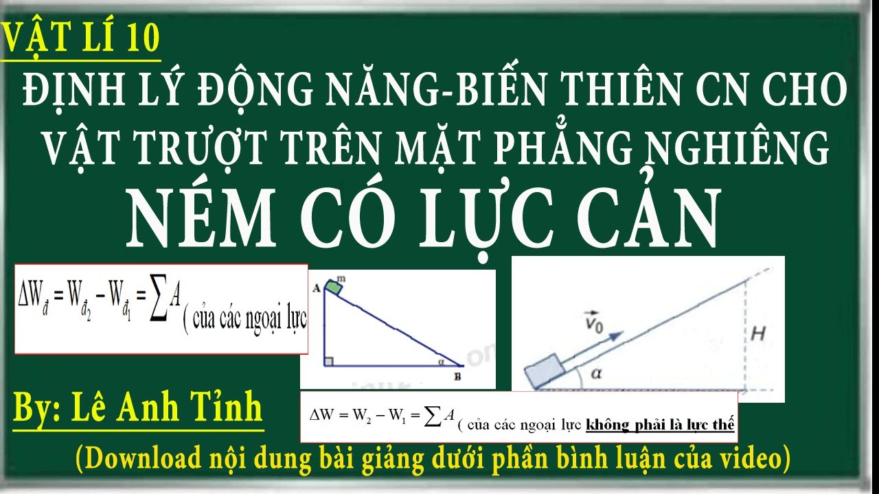 Bài tập định lý động năng và biến thiên cơ năng