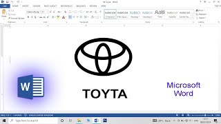 How to draw a Toyota  logo in MS Word ll create Toyota logo in MS Word