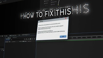 FIX Debug Element Has Encountered An Unrecoverable Error Element 3D After Effects CC 2020 ✨