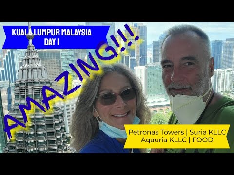 Video thumbnail: Kuala Lumpur Day 1 - Petronas Towers - Aquaria KLCC - Suria KLCC - Great Food - Petaling Street