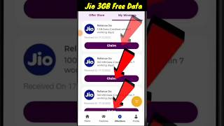 Jio Free Data Claim 🤘 100% Live Proof #shorts #viral #shortvideo #youtubeshorts