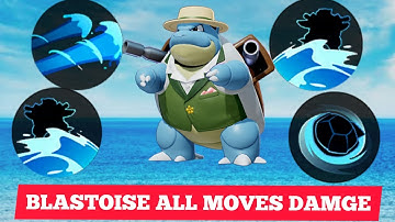 Blastoise All Moves Damage 🌊 #pokemonunite