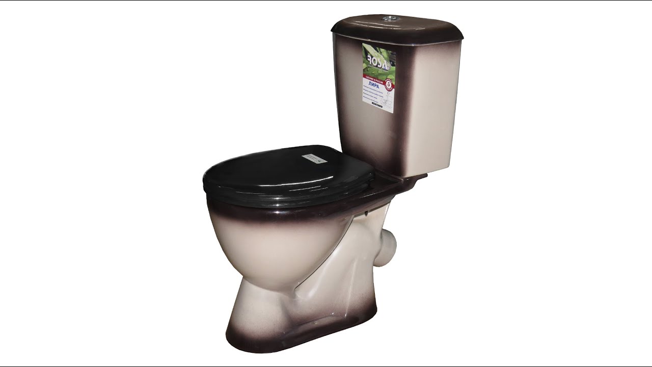УНИТАЗ КОМПАКТ ROSA \"ЛИРА\" ЧЕРНЫЙ ДЕКОР - YouTube