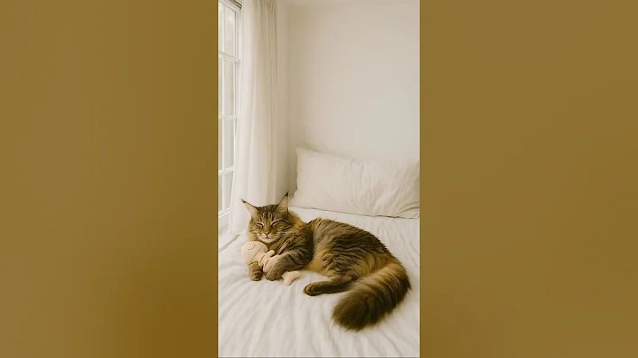 Video 10898191: adorable maine coon cat, lazy maine coon, mom cat, cutest cats, cat cuddling, cat toy
