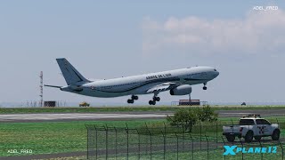 X-Plane12.3.0 The Reunion Island - Military Approach Slowmotion
