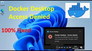docker desktop access denied not in docker-users group