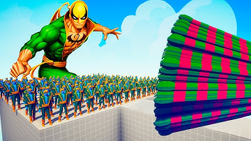 100x IRON FIST (MARVEL) + GIANT vs EVERY GOD - Totally Accurate Battle Simulator TABS