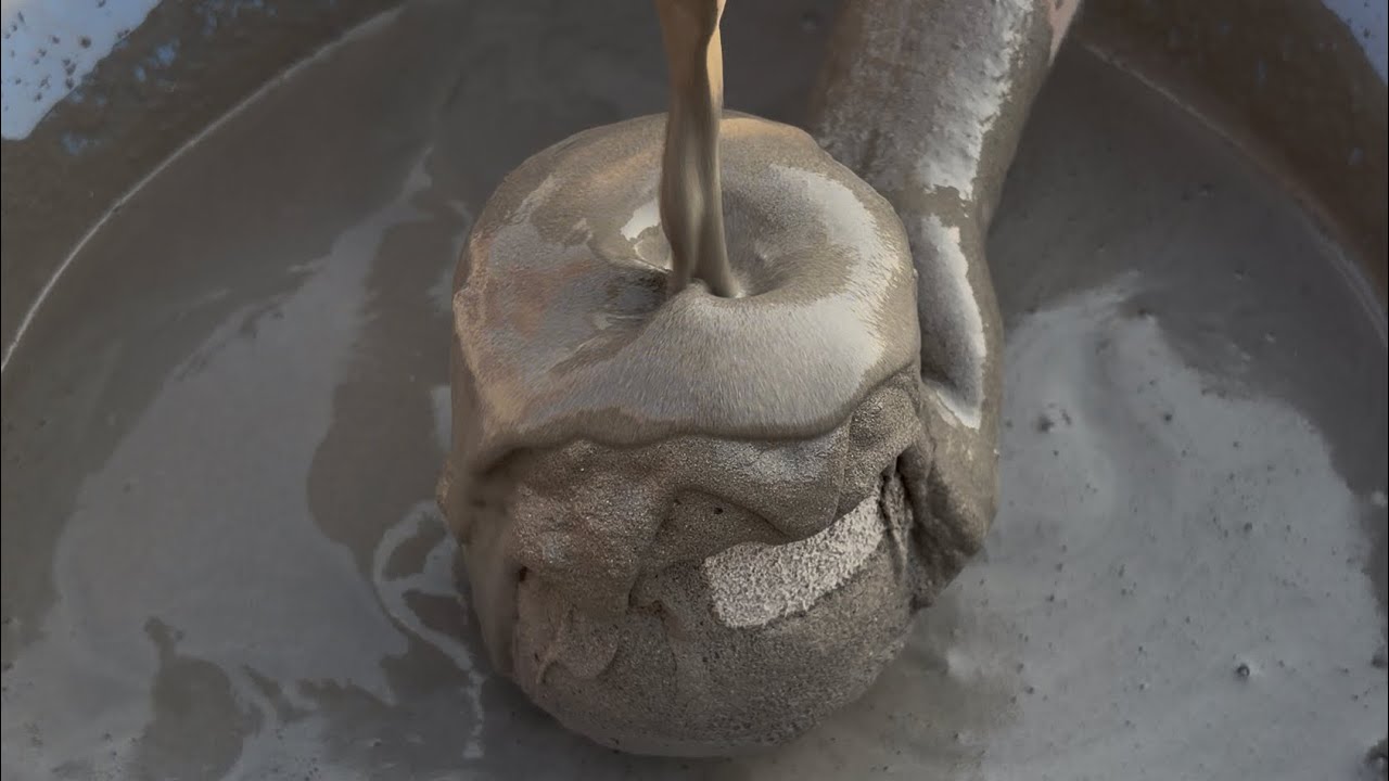 ASMR Very Soft dusty pure Sand cement Silky Chunks DIPP Crumble on lots of water 💦💦🌊🌊🌊💦