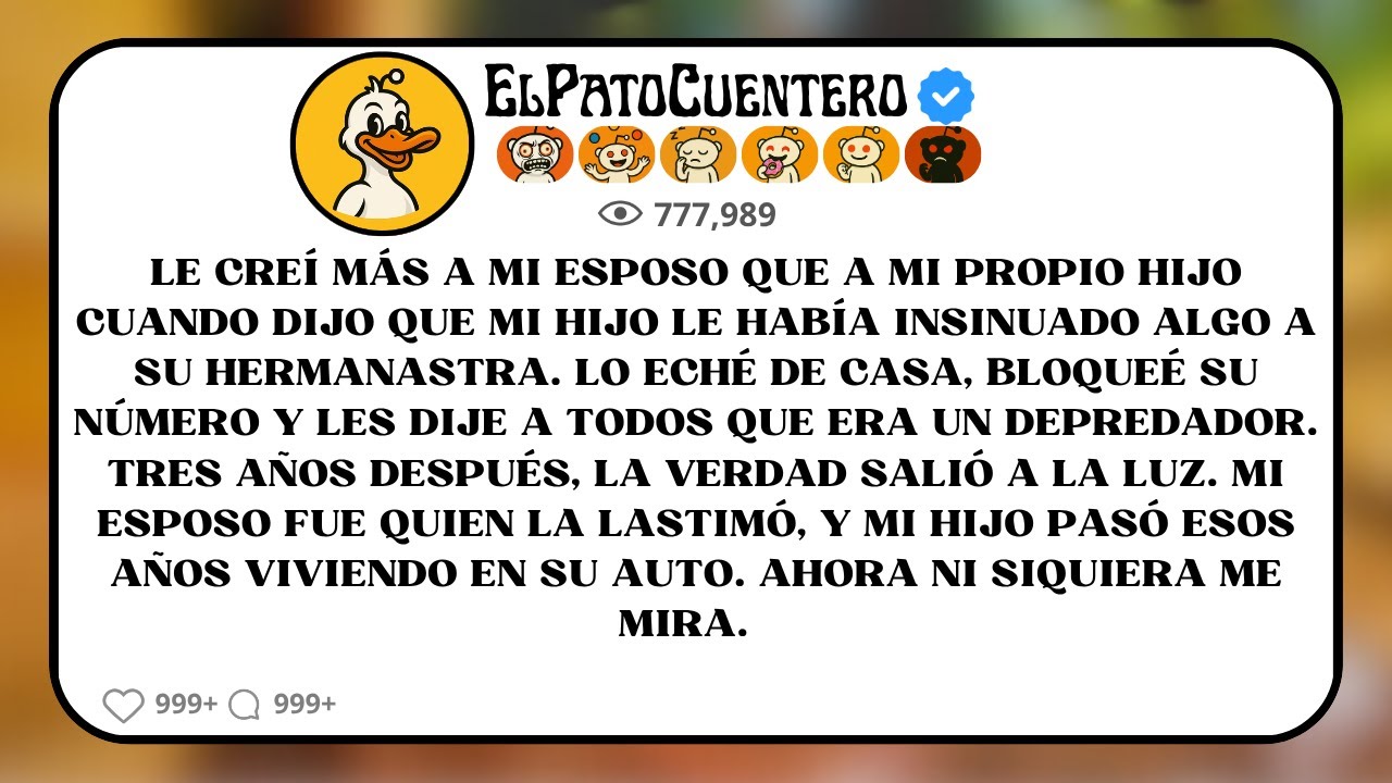Le creí más a mi esposo que a mi propio hijo cuando dijo que mi hijo le había insinuado algo a su...