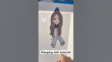 Turning myself into a hanging paper doll! #trending #tutorial #art #paperdoll #hangingpaperdoll #diy