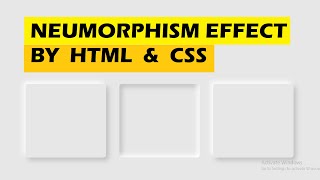 How to Make Neumorphism Effect By HTML & CSS || Easy Way || Shuvo Sarker