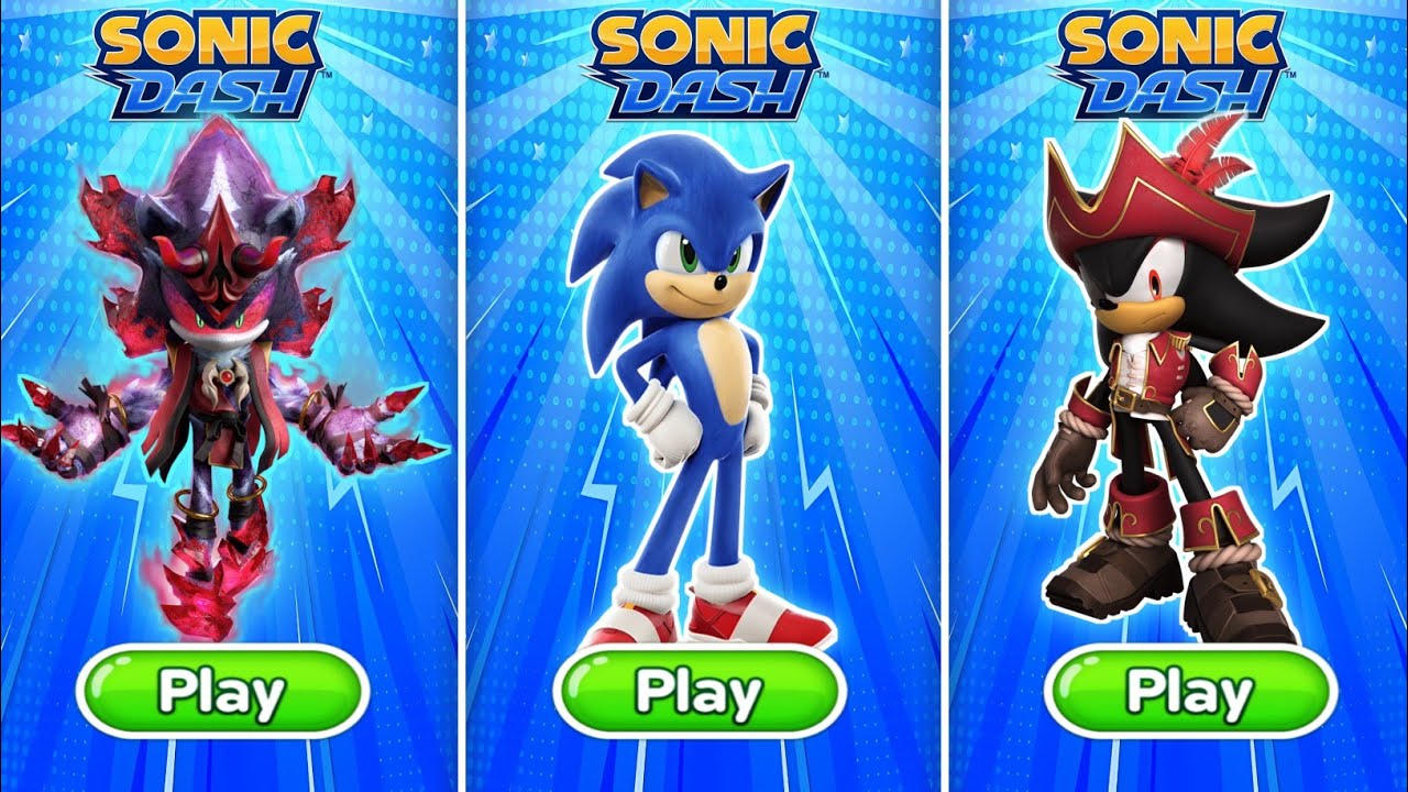 Sonic Dash - Movie Sonic Vs Warrior Shadow Vs Oni Mephiels Vs All Boss ...