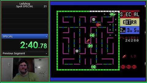 Colecovision Ladybug Speedrun (spell SPECIAL) 5:02