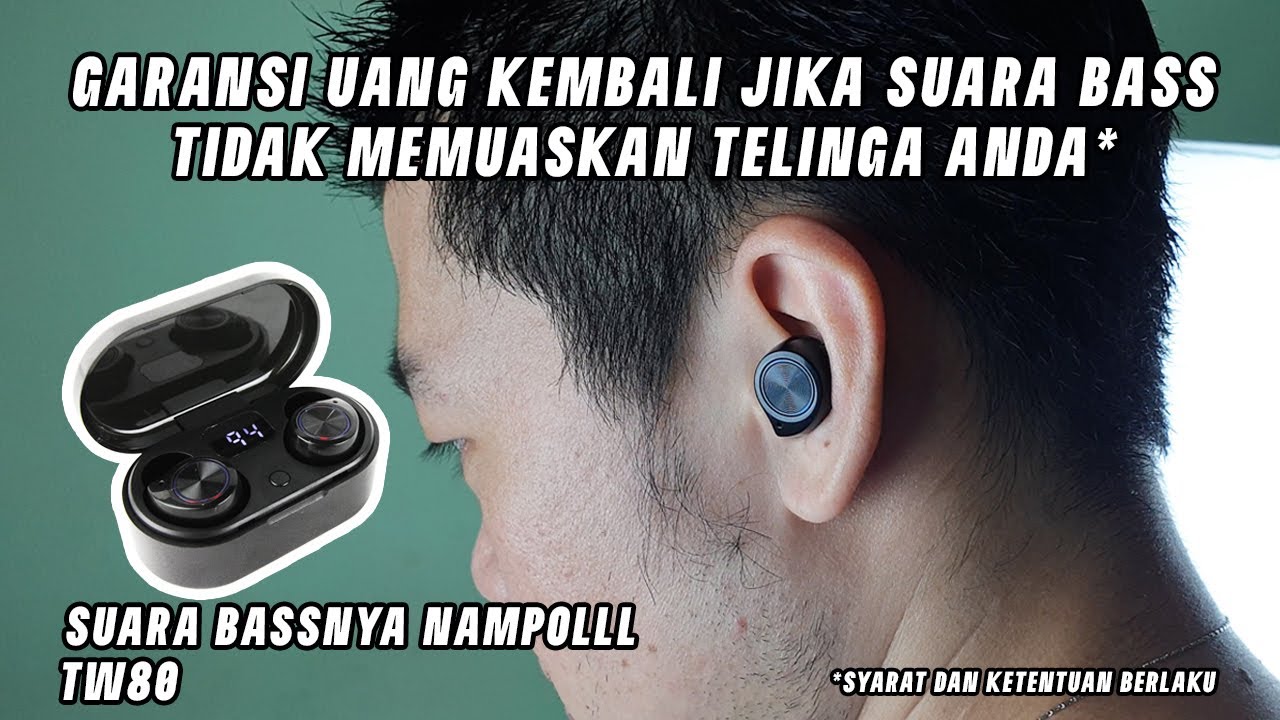 Earphone Bluetooth harga 100ribu-an dengan BASS super Nendang yang cocok untuk smartphone Android